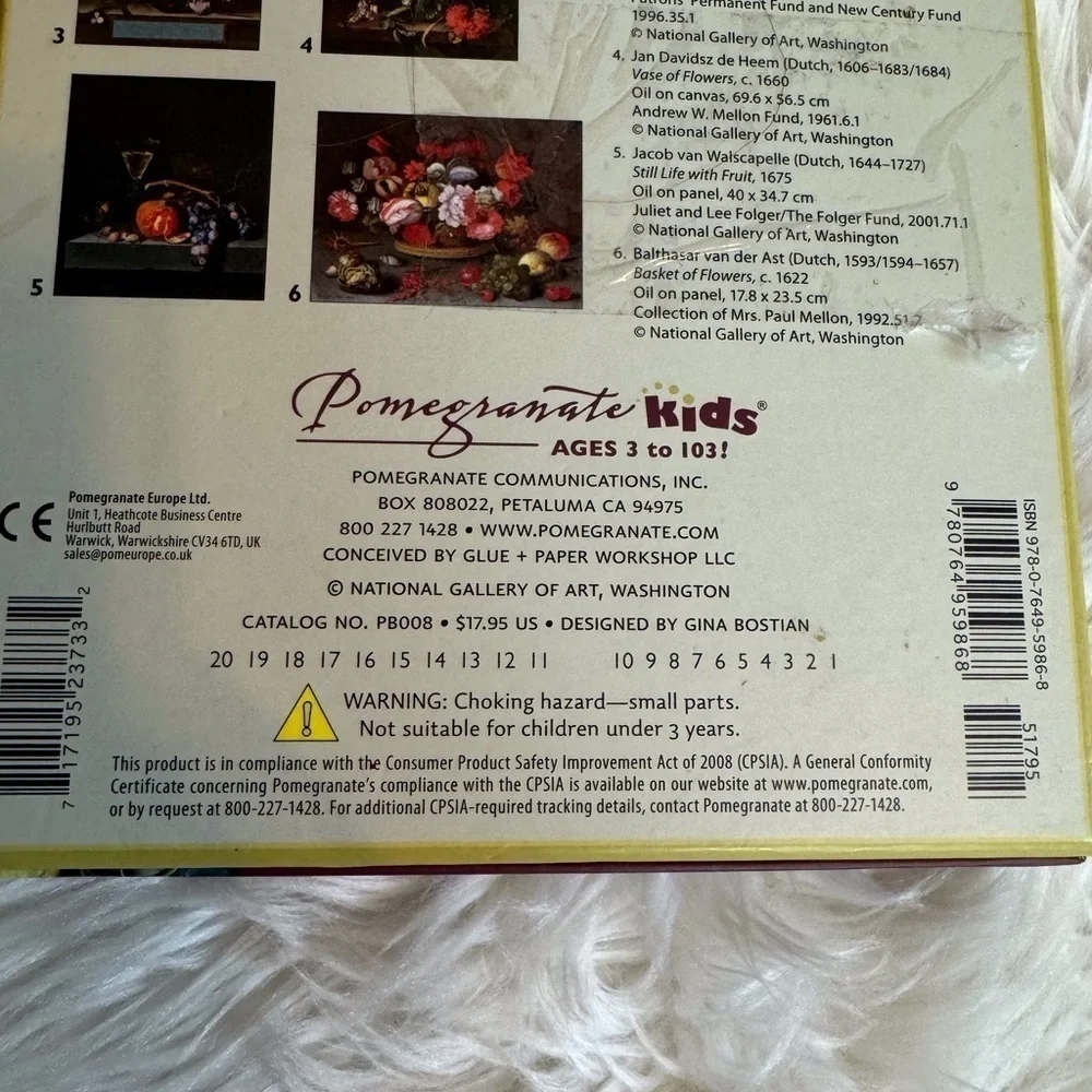 Pomegranate Kids Block Puzzle - Dutch Still Life’s 12 Blocks - 6 Puzzles!